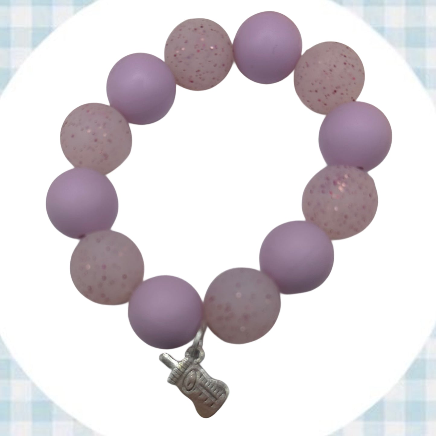 Large purple bottle Teether bracelet