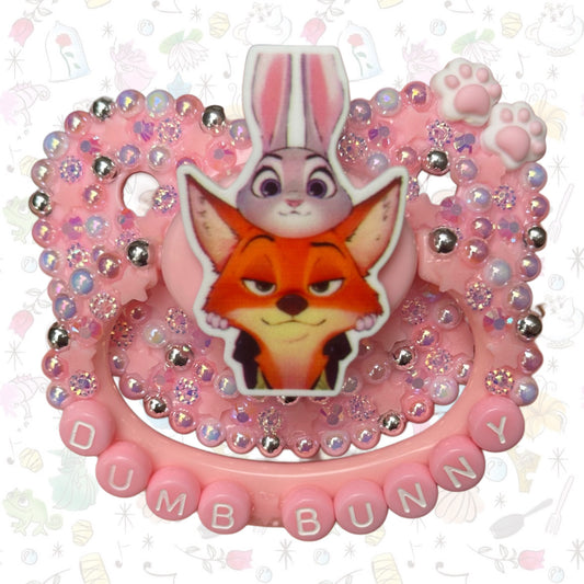Dumb bunny deco pacifier