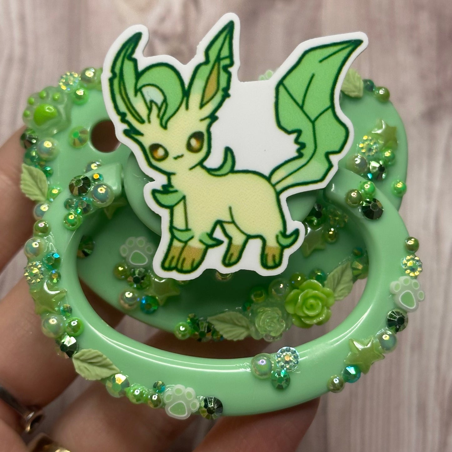 Leaf creature deco pacifier