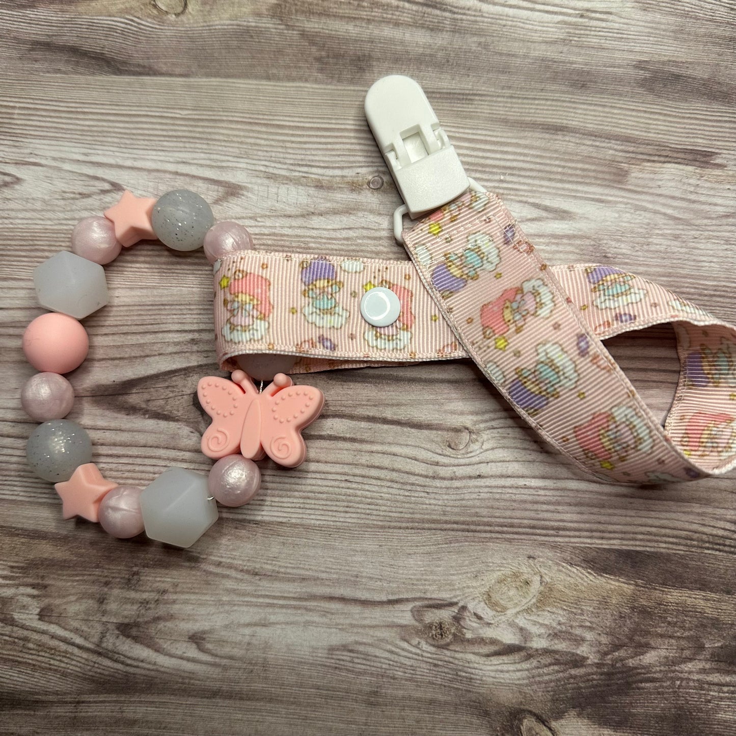 Cloud kids Teether + Clip set