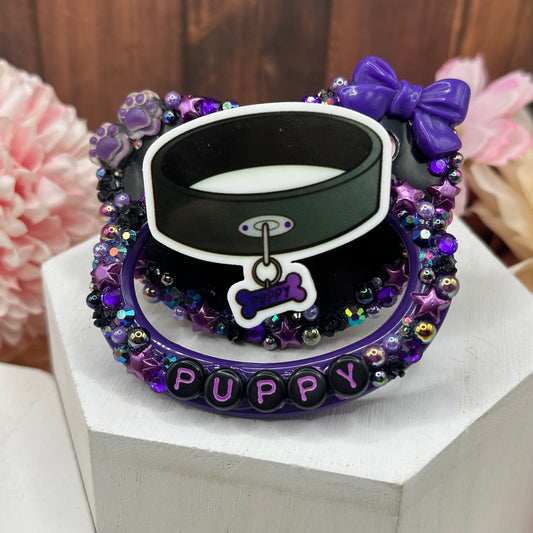 Puppy collar deco pacifier