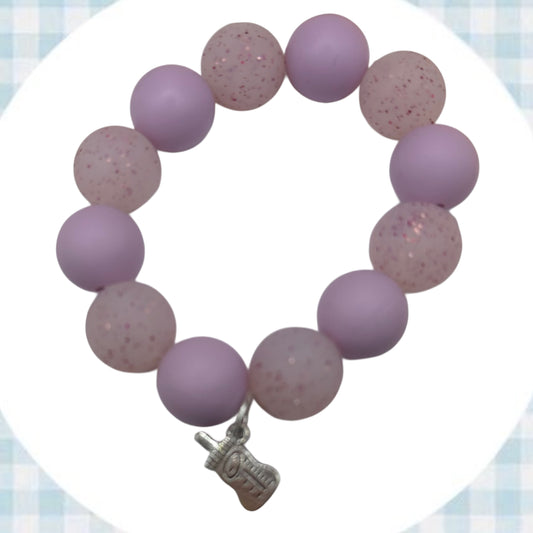 Large purple bottle Teether bracelet