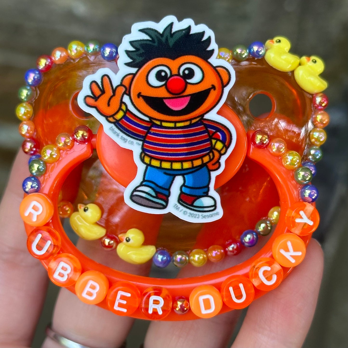 Rubber ducky deco pacifier