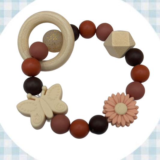XL brown Teether Rattle