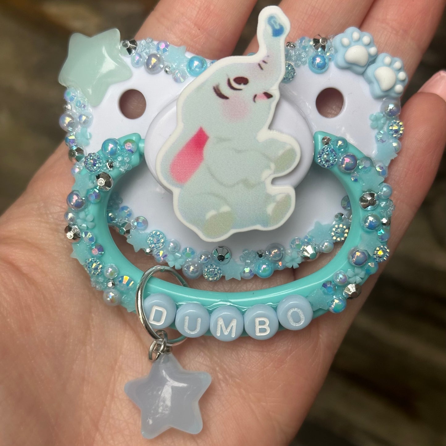 Elephant deco pacifier