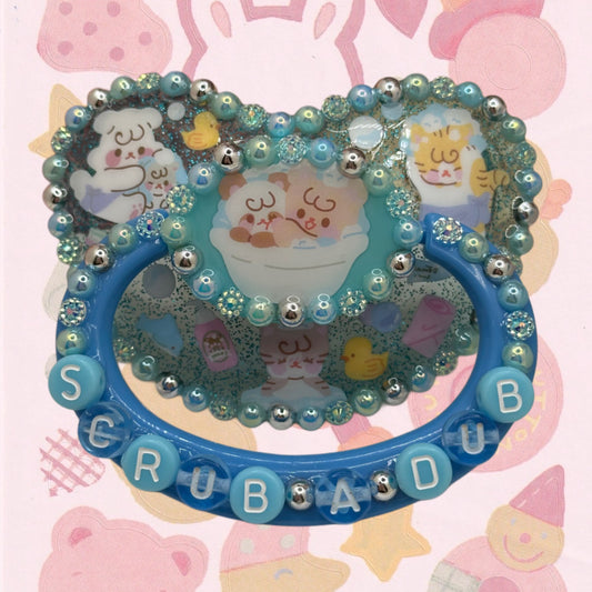 Scrub a dub resin pacifier