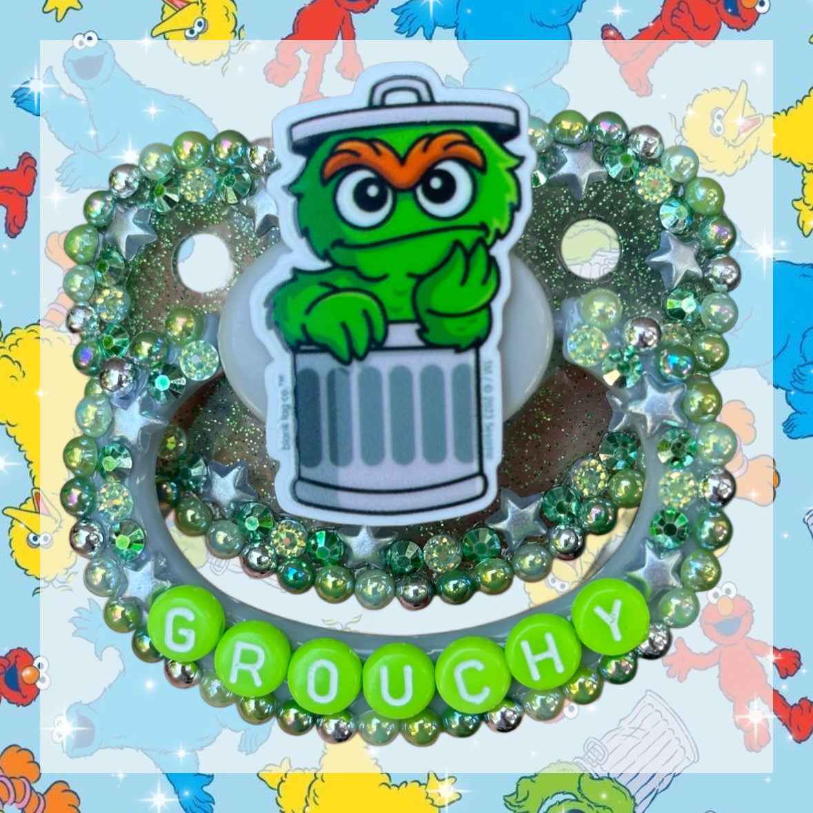 Grouchy deco pacifier