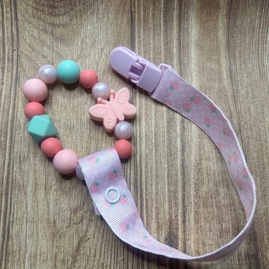 Strawberry Teether + Clip set